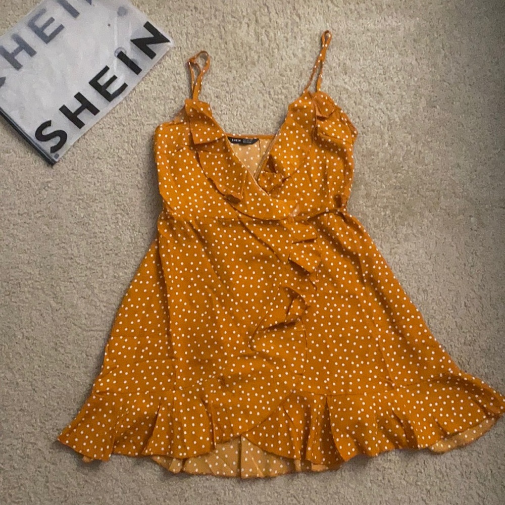 SHEIN polka dot wrap dress brand new